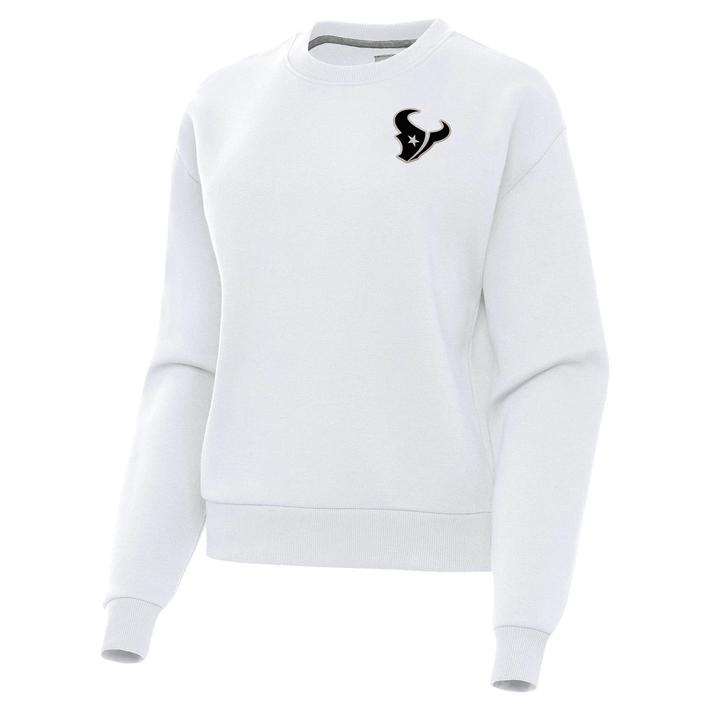 Women's Antigua Houston Texans Victory Pullover Sweatshirt