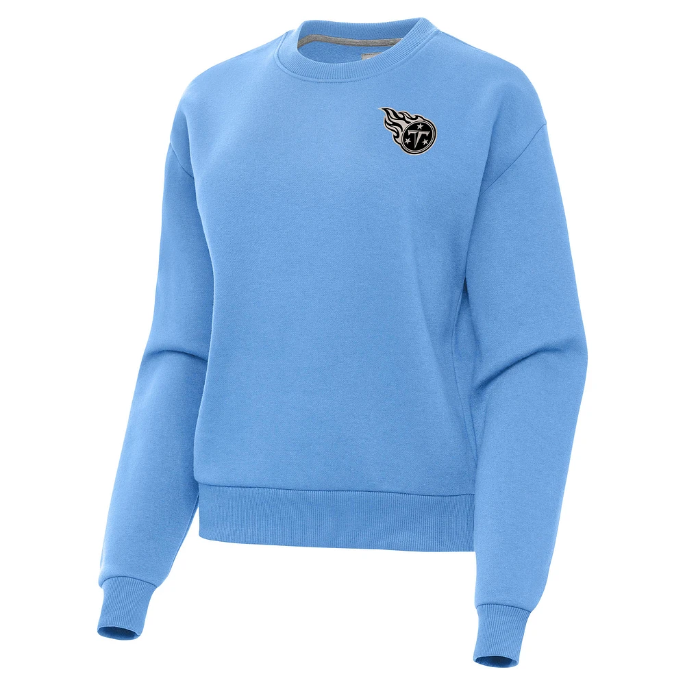 Women's Antigua Powder Blue Tennessee Titans Victory Pullover Sweatshirt