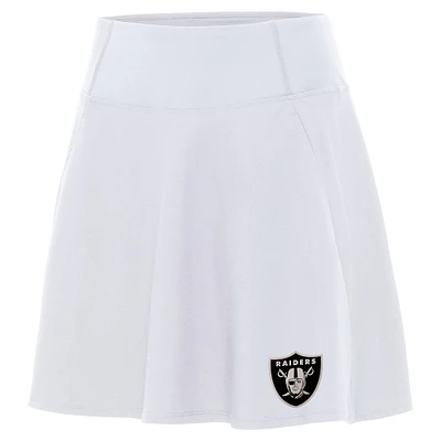 Women's Antigua White Las Vegas Raiders Brushed Carbon Chip Skort