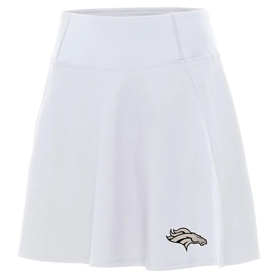 Women's Antigua White Denver Broncos Brushed Carbon Chip Skort