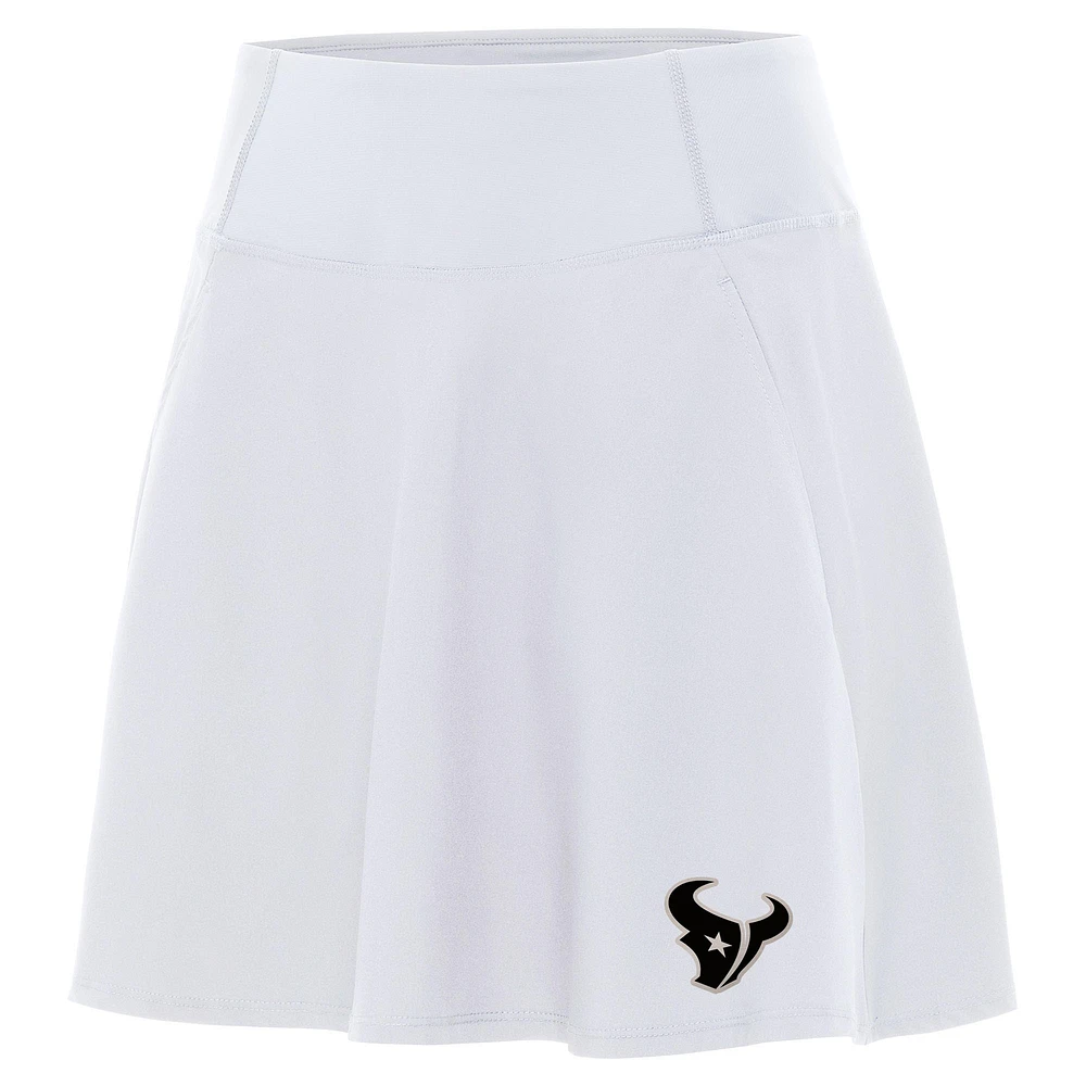 Women's Antigua White Houston Texans Brushed Carbon Chip Skort