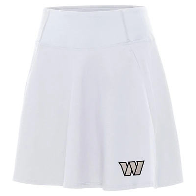 Women's Antigua White Washington Commanders Brushed Carbon Chip Skort