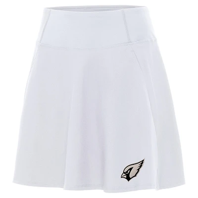 Women's Antigua White Arizona Cardinals Brushed Carbon Chip Skort