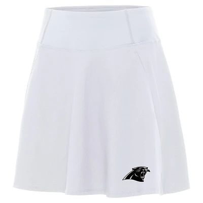 Women's Antigua White Carolina Panthers Brushed Carbon Chip Skort