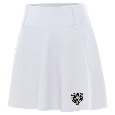 Women's Antigua White Chicago Bears Brushed Carbon Chip Skort