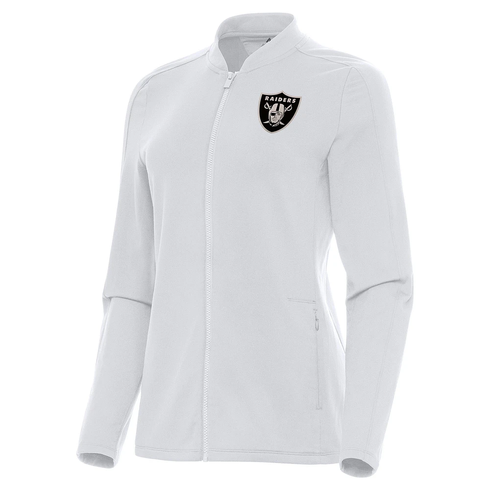 Women's Antigua Las Vegas Raiders Continual Full-Zip Jacket