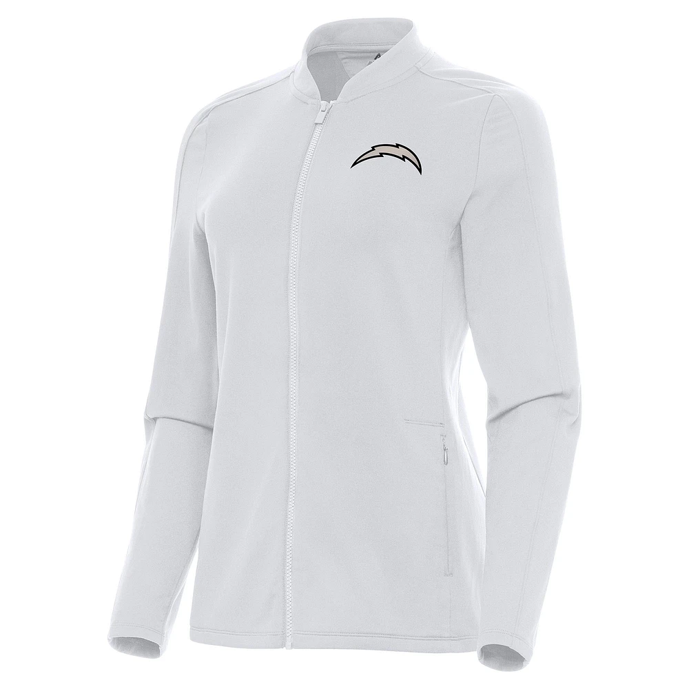 Women's Antigua Los Angeles Chargers Continual Full-Zip Jacket