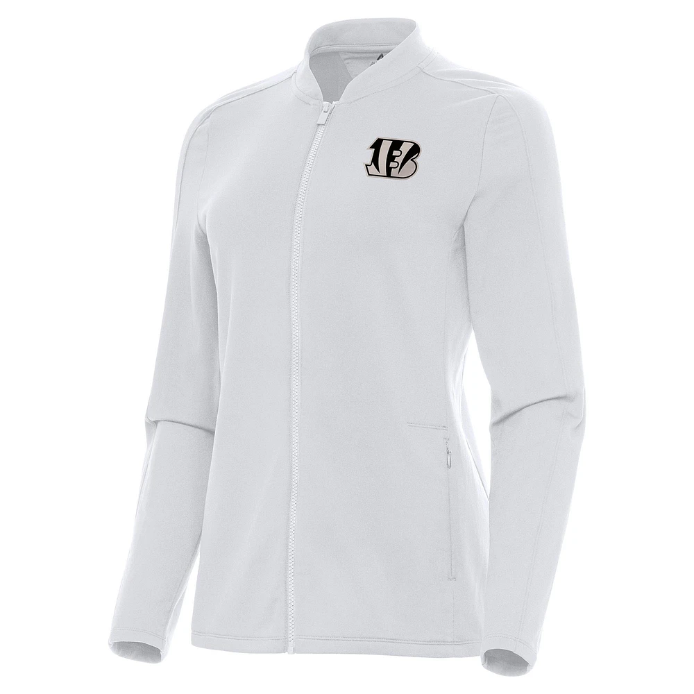 Women's Antigua Cincinnati Bengals Continual Full-Zip Jacket