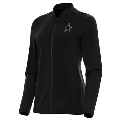Women's Antigua Black Dallas Cowboys Continual Full-Zip Jacket