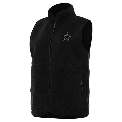 Women's Antigua Dallas Cowboys Nostalgic Full-Zip Vest