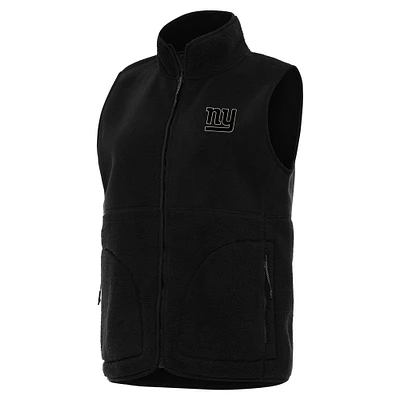 Women's Antigua New York Giants Nostalgic Full-Zip Vest