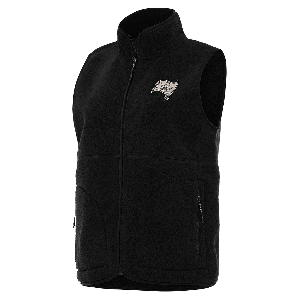 Women's Antigua Tampa Bay Buccaneers Nostalgic Full-Zip Vest