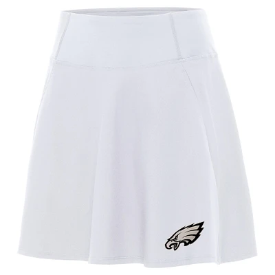 Women's Antigua White Philadelphia Eagles Brushed Carbon Chip Skort