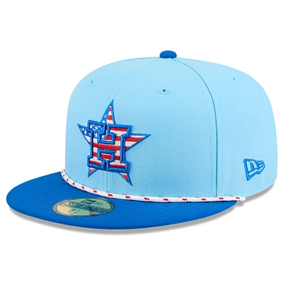Men's New Era Light Blue/Blue Houston Astros 2025 Fourth of July 59FIFTY Fitted Hat