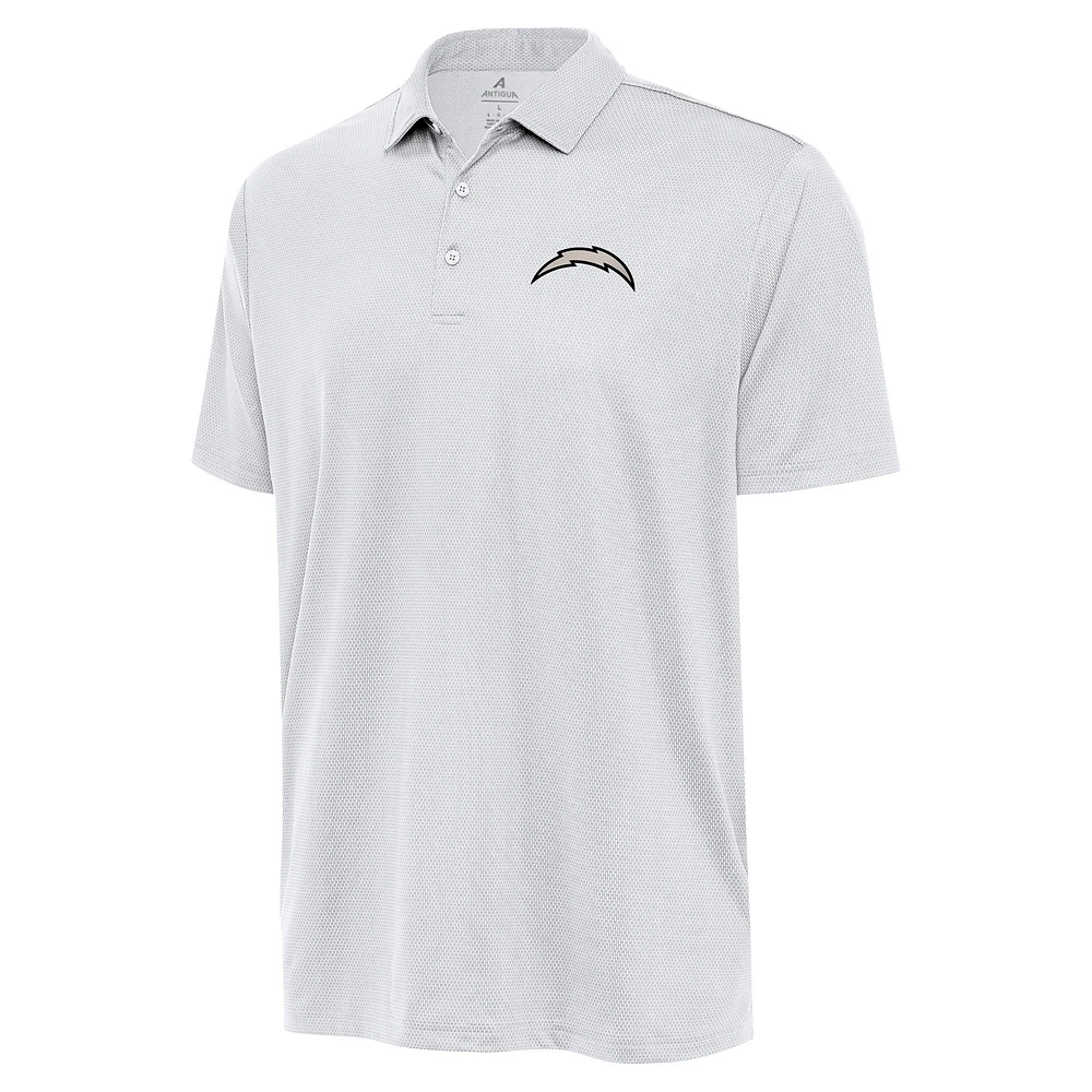 Men's Antigua White Los Angeles Chargers Ellipse Performance Polo