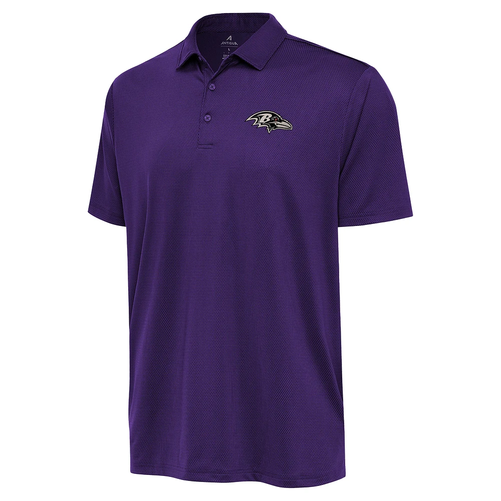 Men's Antigua Purple Baltimore Ravens Ellipse Performance Polo