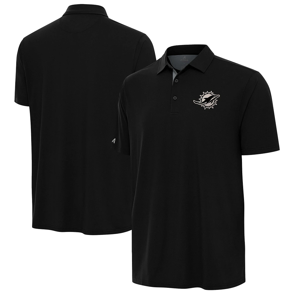 Men's Antigua Black Miami Dolphins Era Polo
