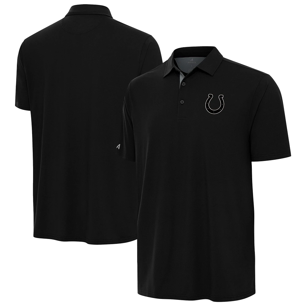 Men's Antigua Black Indianapolis Colts Era Polo