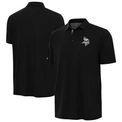 Men's Antigua Black Minnesota Vikings Era Polo