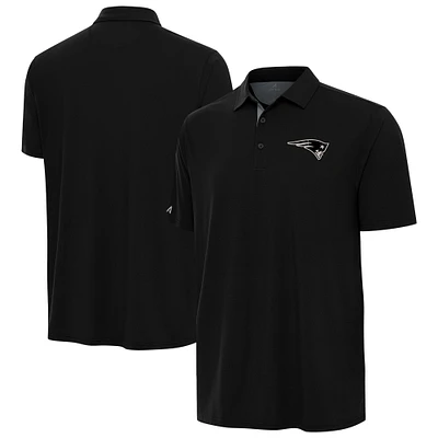 Men's Antigua Black New England Patriots Era Polo