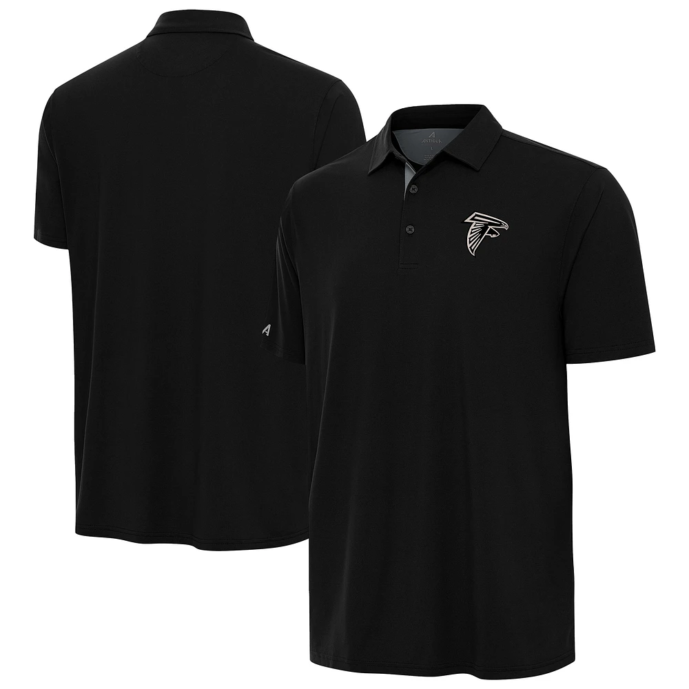 Men's Antigua Black Atlanta Falcons Era Polo