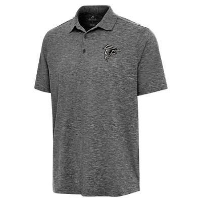 Men's Antigua Heather Black Atlanta Falcons Par 3 Polo