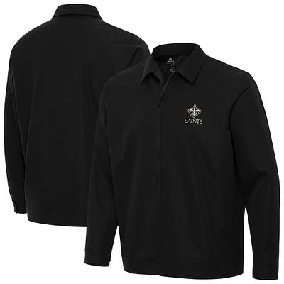 Men's Antigua New Orleans Saints Pivot Full-Zip Jacket