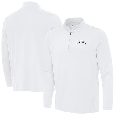 Men's Antigua Los Angeles Chargers Reprocess Quarter-Zip Top