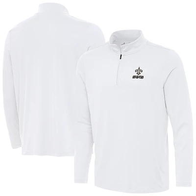 Men's Antigua New Orleans Saints Reprocess Quarter-Zip Top