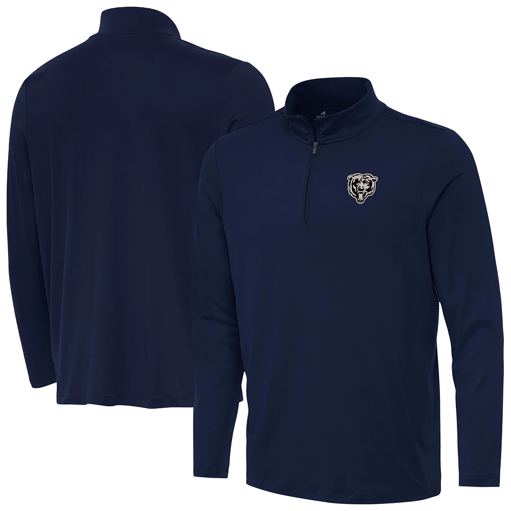 Men's Antigua Navy Chicago Bears Reprocess Quarter-Zip Top