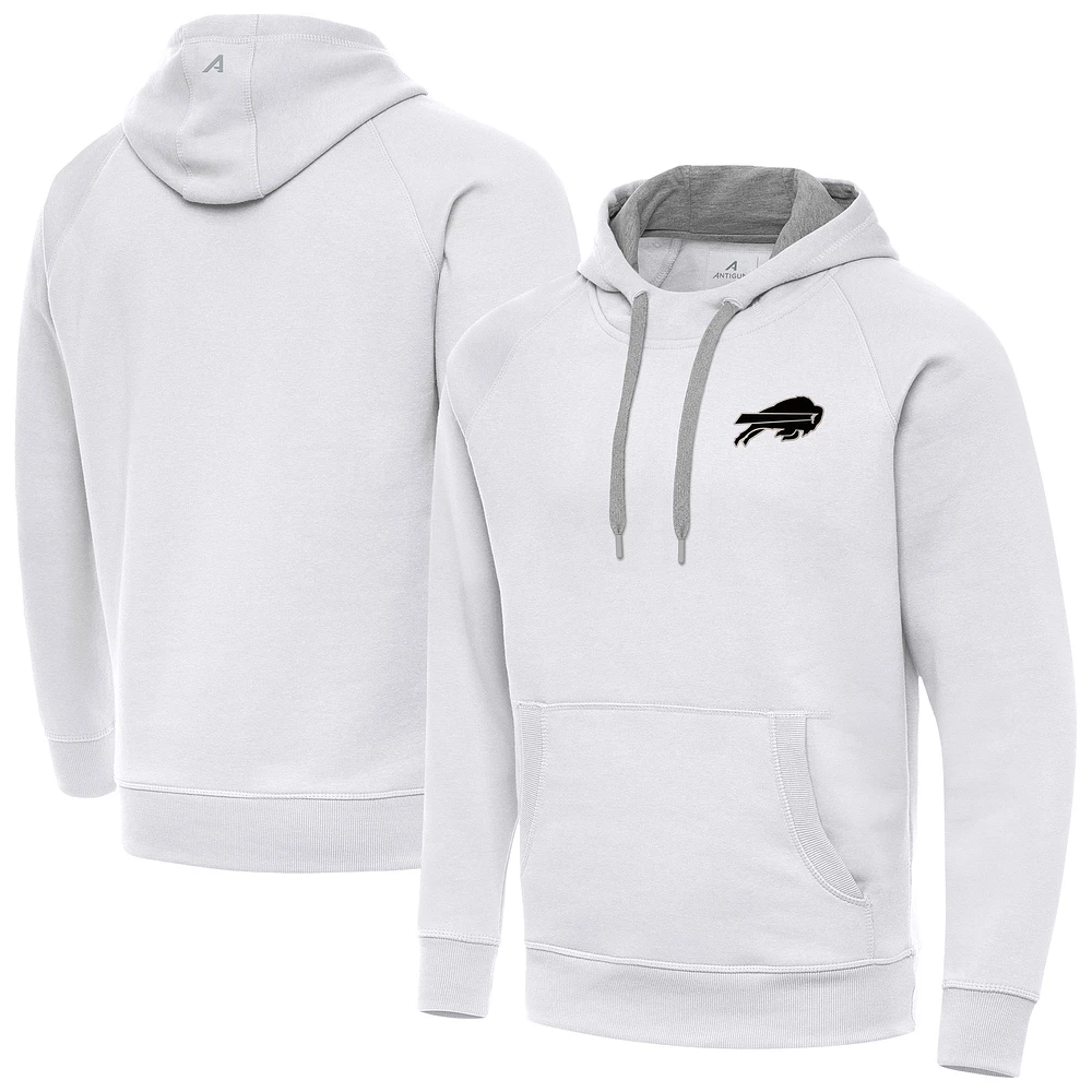 Men's Antigua Buffalo Bills Brushed Carbon Victory Pullover Hoodie