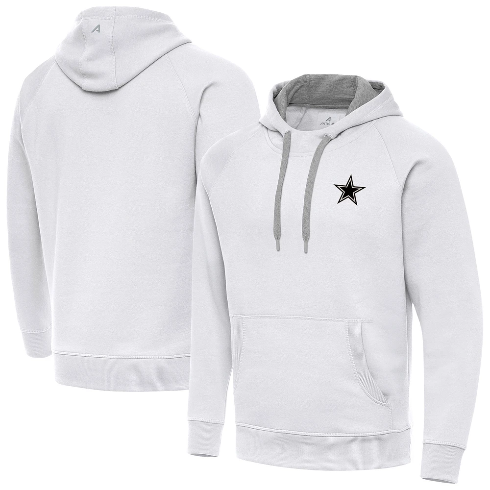 Men's Antigua Dallas Cowboys Brushed Carbon Victory Pullover Hoodie