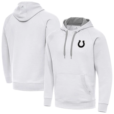 Men's Antigua Indianapolis Colts Brushed Carbon Victory Pullover Hoodie