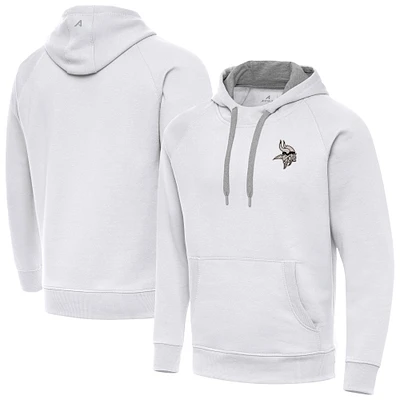 Men's Antigua Minnesota Vikings Brushed Carbon Victory Pullover Hoodie
