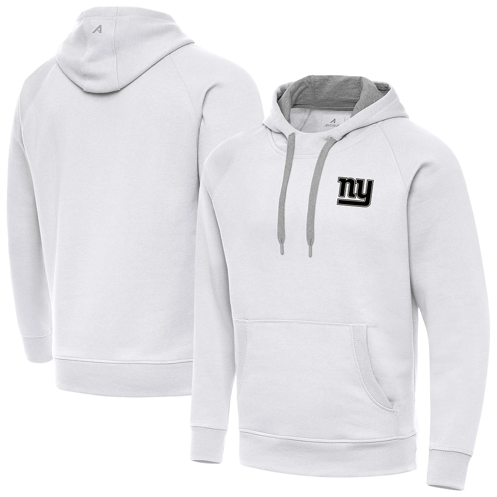 Men's Antigua New York Giants Brushed Carbon Victory Pullover Hoodie
