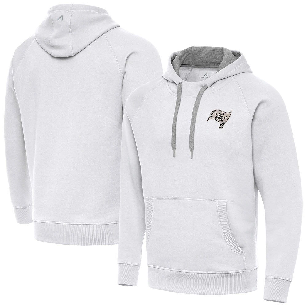 Men's Antigua Tampa Bay Buccaneers Brushed Carbon Victory Pullover Hoodie