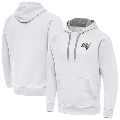 Men's Antigua Tampa Bay Buccaneers Brushed Carbon Victory Pullover Hoodie