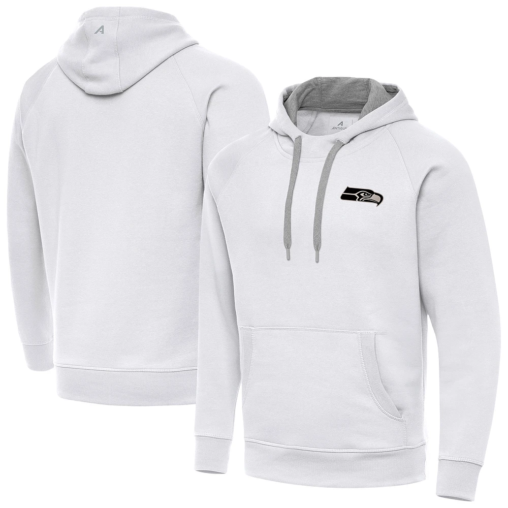 Men's Antigua Seattle Seahawks Brushed Carbon Victory Pullover Hoodie