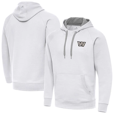 Men's Antigua Washington Commanders Brushed Carbon Victory Pullover Hoodie