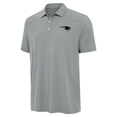 Men's Antigua Gray New England Patriots Western Polo