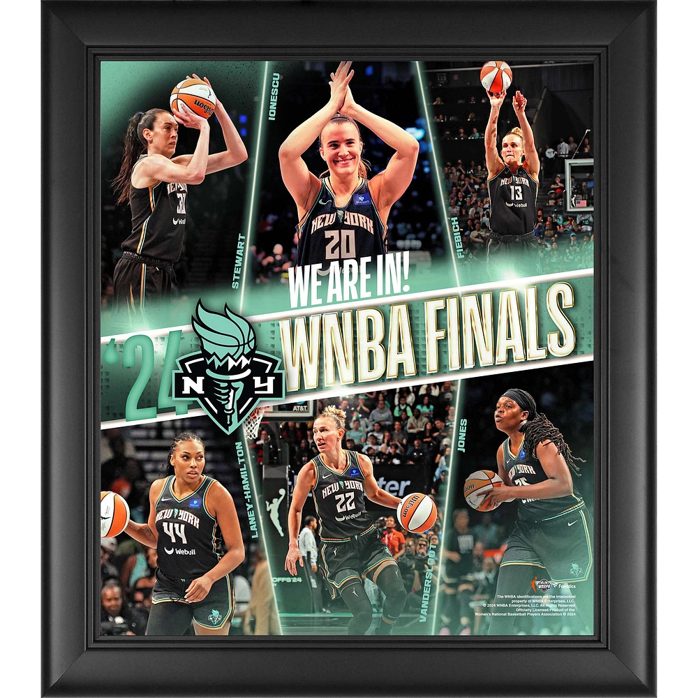 New York Liberty WNBA Finals Framed 15" x 17" We're In Collage