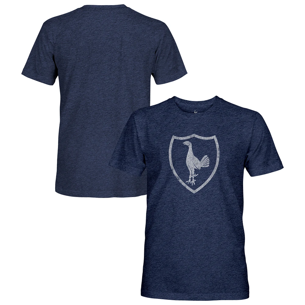 Men's 1863FC Navy Tottenham Hotspur Retro Monochrome Badge Vintage Tri-Blend T-Shirt