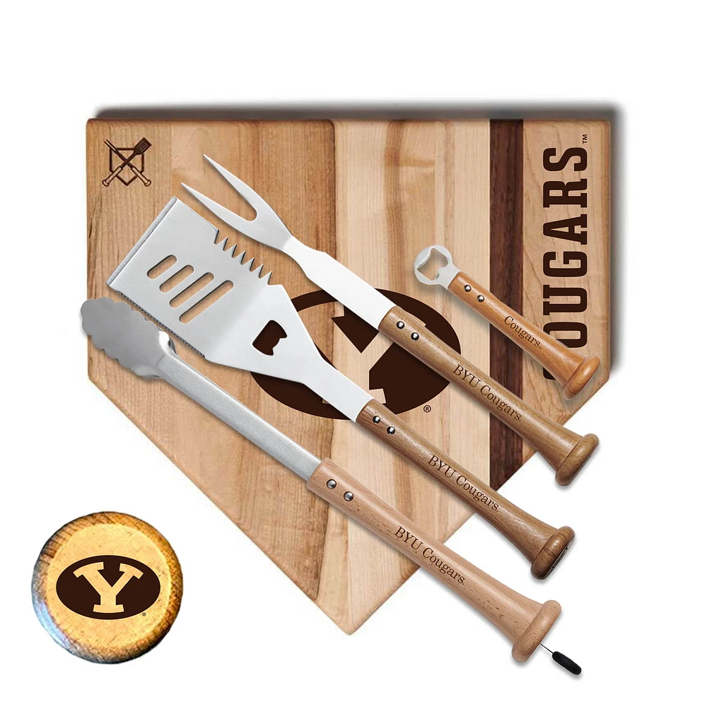 Baseball BBQ BYU Cougars 17'' Grand Slam Combo Set