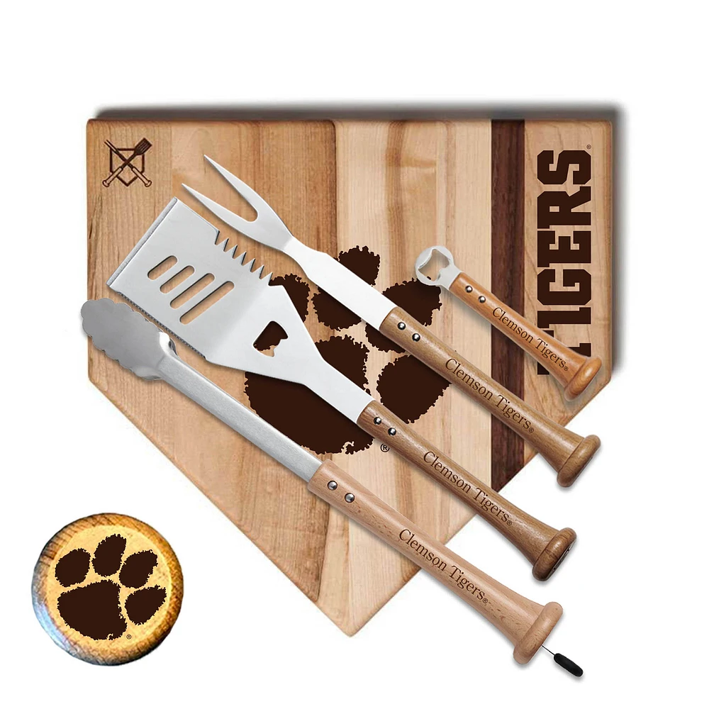 Baseball BBQ Clemson Tigers 17'' Grand Slam Combo Set