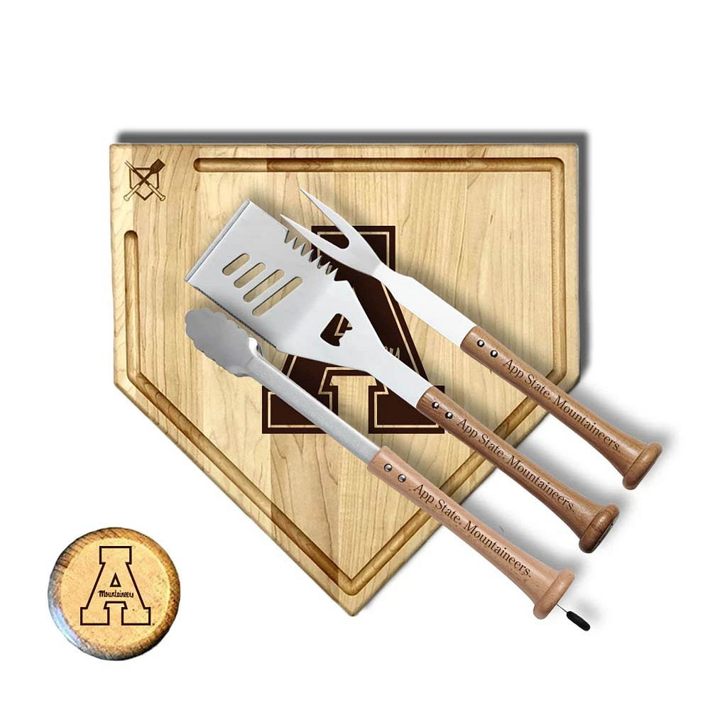 Baseball BBQ Appalachian State Mountaineers 17" Trough Silver Slugger Combo Set