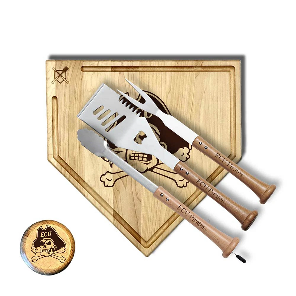 Baseball BBQ ECU Pirates 17" Trough Silver Slugger Combo Set