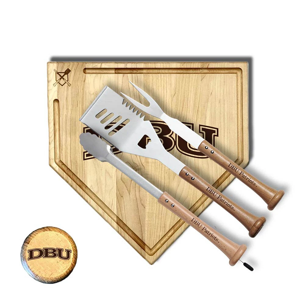 Baseball BBQ Dallas Baptist Patriots 17" Trough Silver Slugger Combo Set