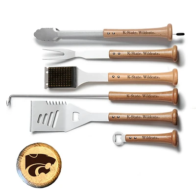 Baseball BBQ Kansas State Wildcats 6-Piece BBQ Tools Grill Set