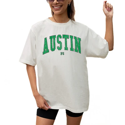 Women's Gameday Couture Cream Austin FC Goal Line Oversized T-Shirt
