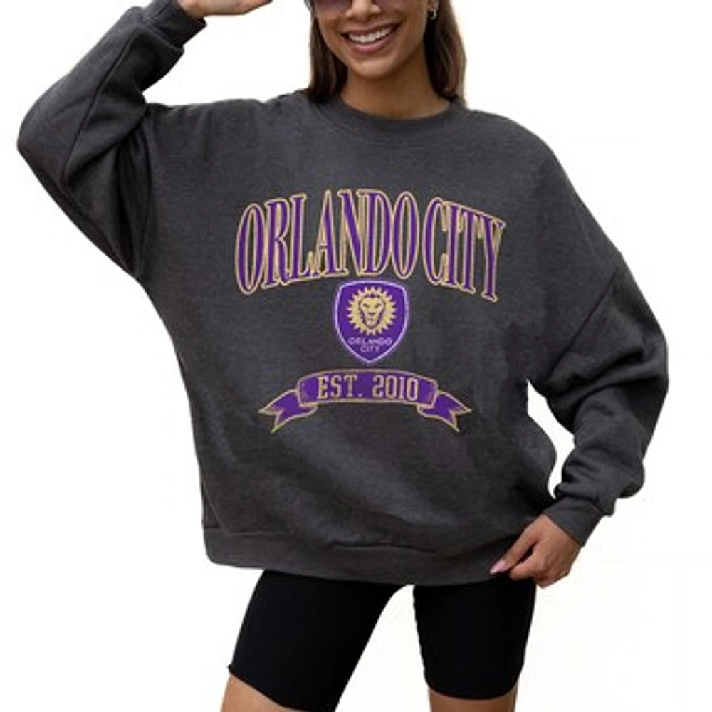 Women's Gameday Couture Charcoal Orlando City SC Seal The Deal Pullover Sweatshirt